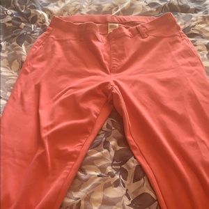 Coral skinny jeggings